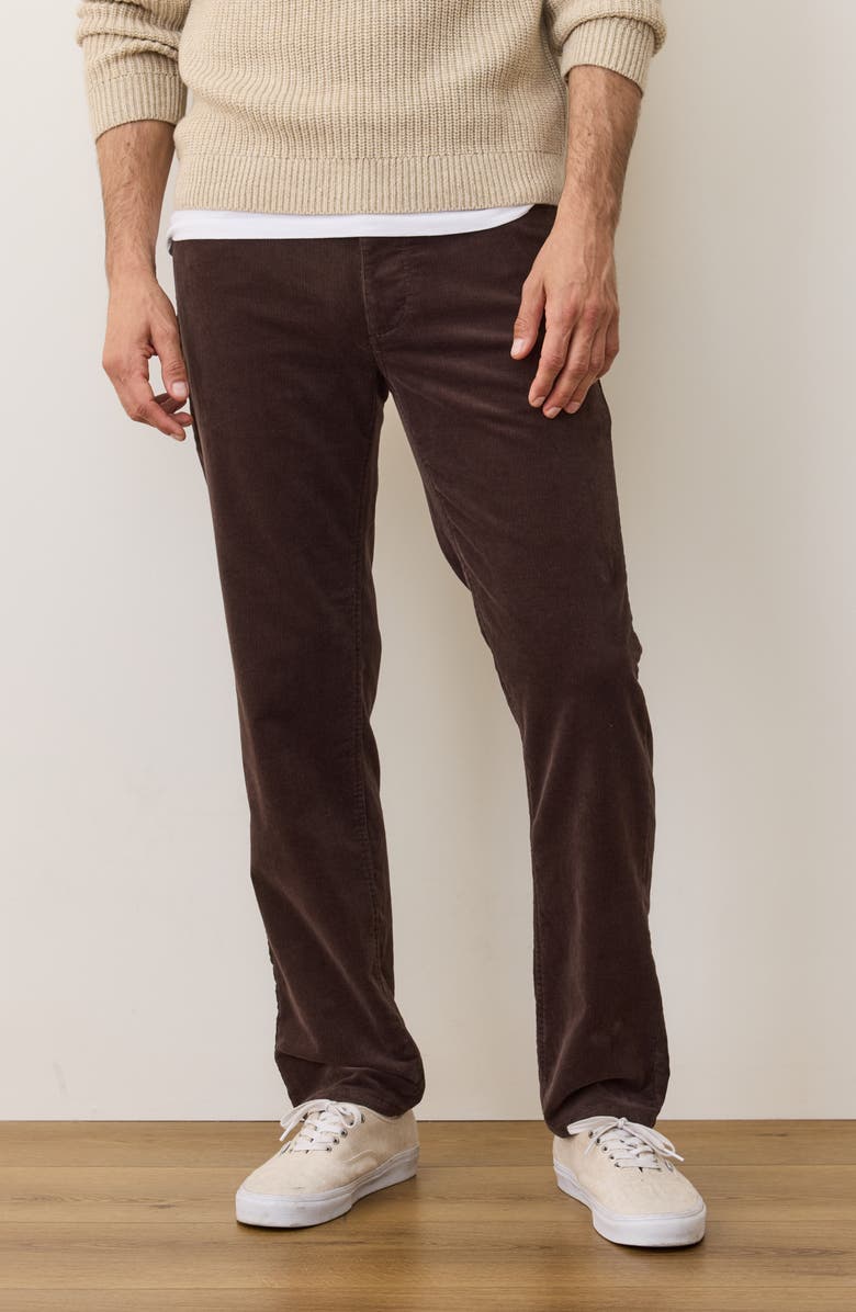 Marine Layer Slim Straight Leg Flex Terry Corduroy Pants, Alternate, color, Dark Brown