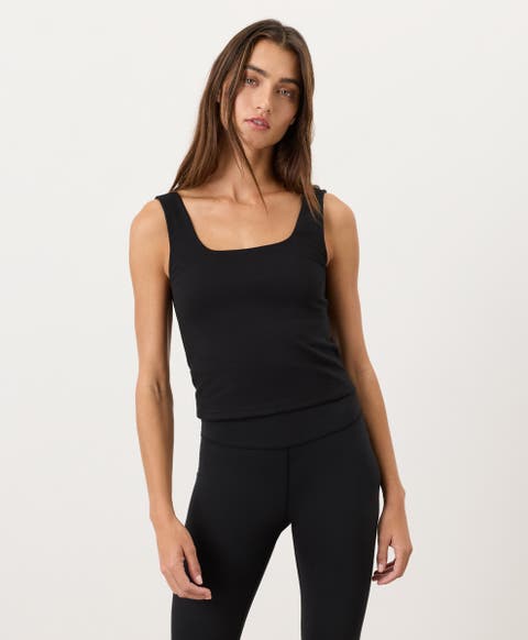 On The Go-To Square Neck Tank Made With Organic Cotton