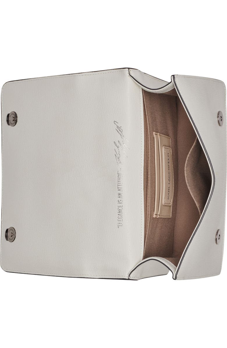 KARL LAGERFELD PARIS Simone Chevron Raffia Satchel, Alternate, color, Multi Combo