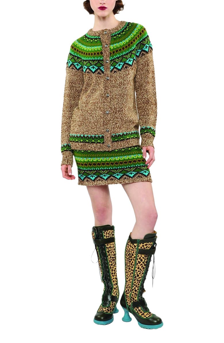 Anna Sui Plaid Sweaters Cardigan, Main, color, 