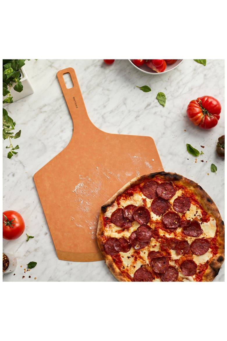 BBQ 2-Piece Plant-Fiber Wood Pizza Peel & Cutter Set, Alternate, color, NATURAL