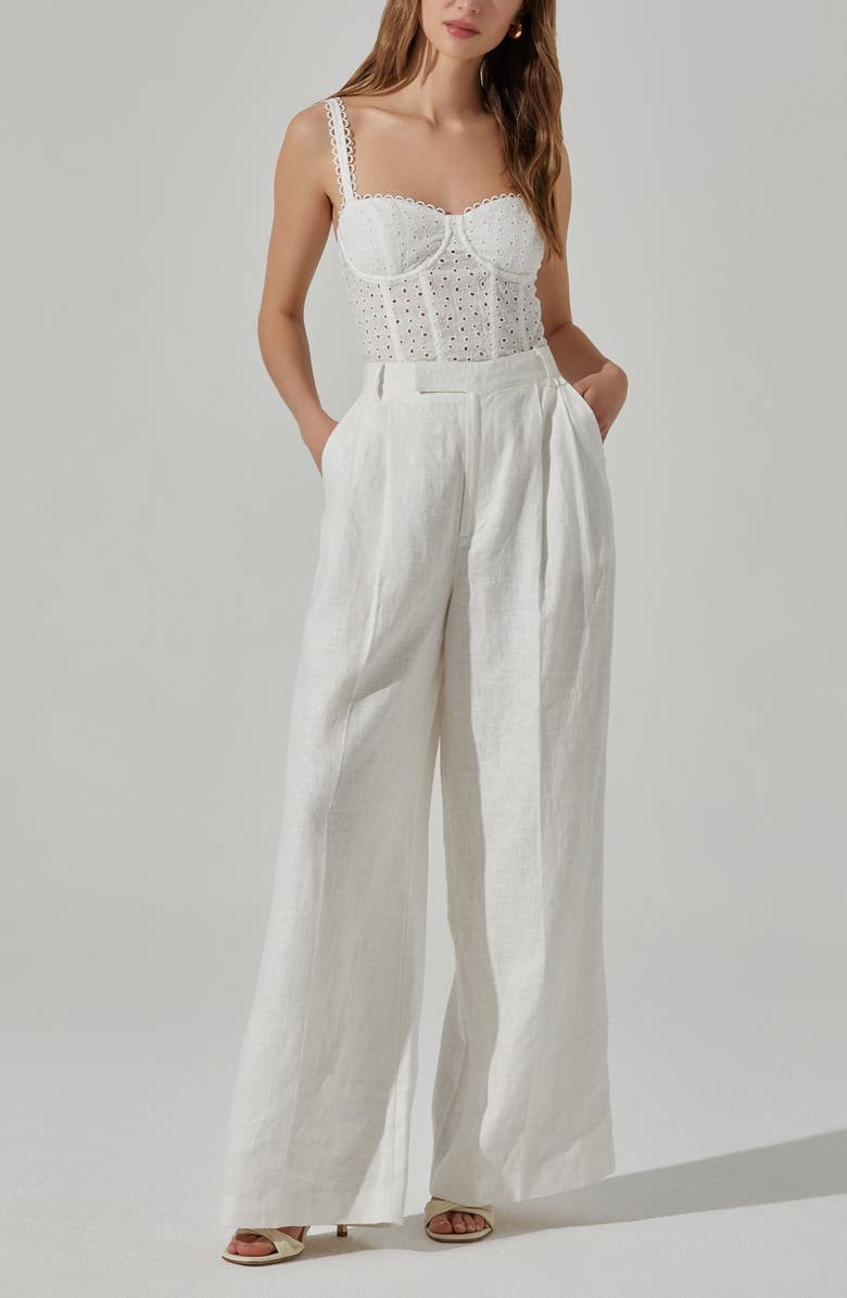 ASTR the Label Eyelet Embroidered Corset Top, Alternate, color, 