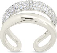 Sterling Forever Maisey Cubic Zirconia Double Band Ring