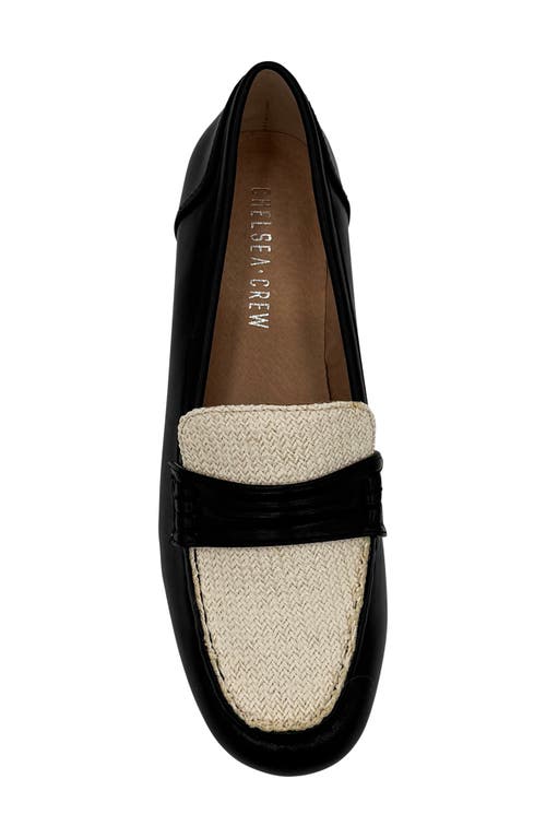 Shop Chelsea Crew Archer Knit Loafer In Black And Bone Pu