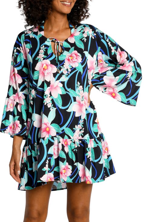 Nightfall Floral Cover-Up Dress