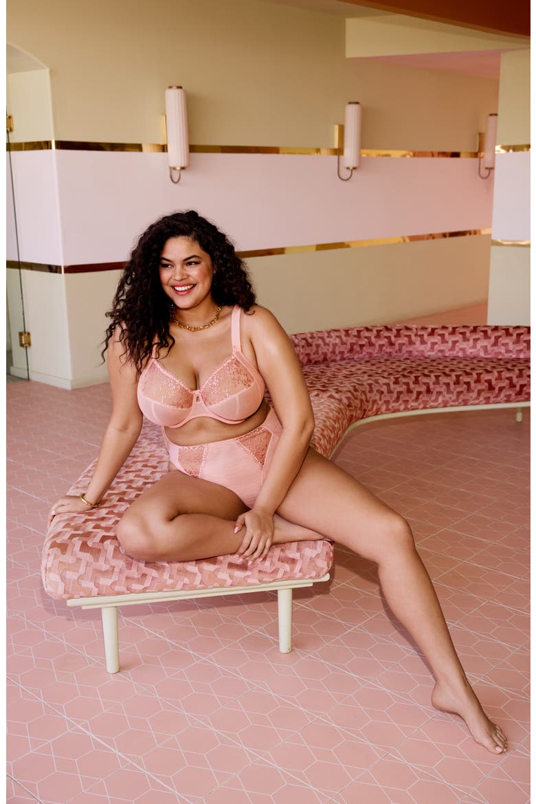 Zarla Full Figure Underwire Bra, Alternate, color, ROSE BUD