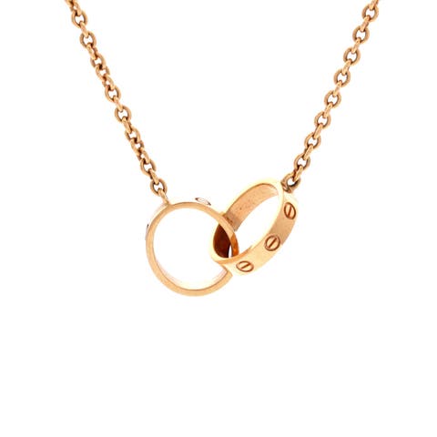 Love Interlocking Necklace 18K Rose Gold