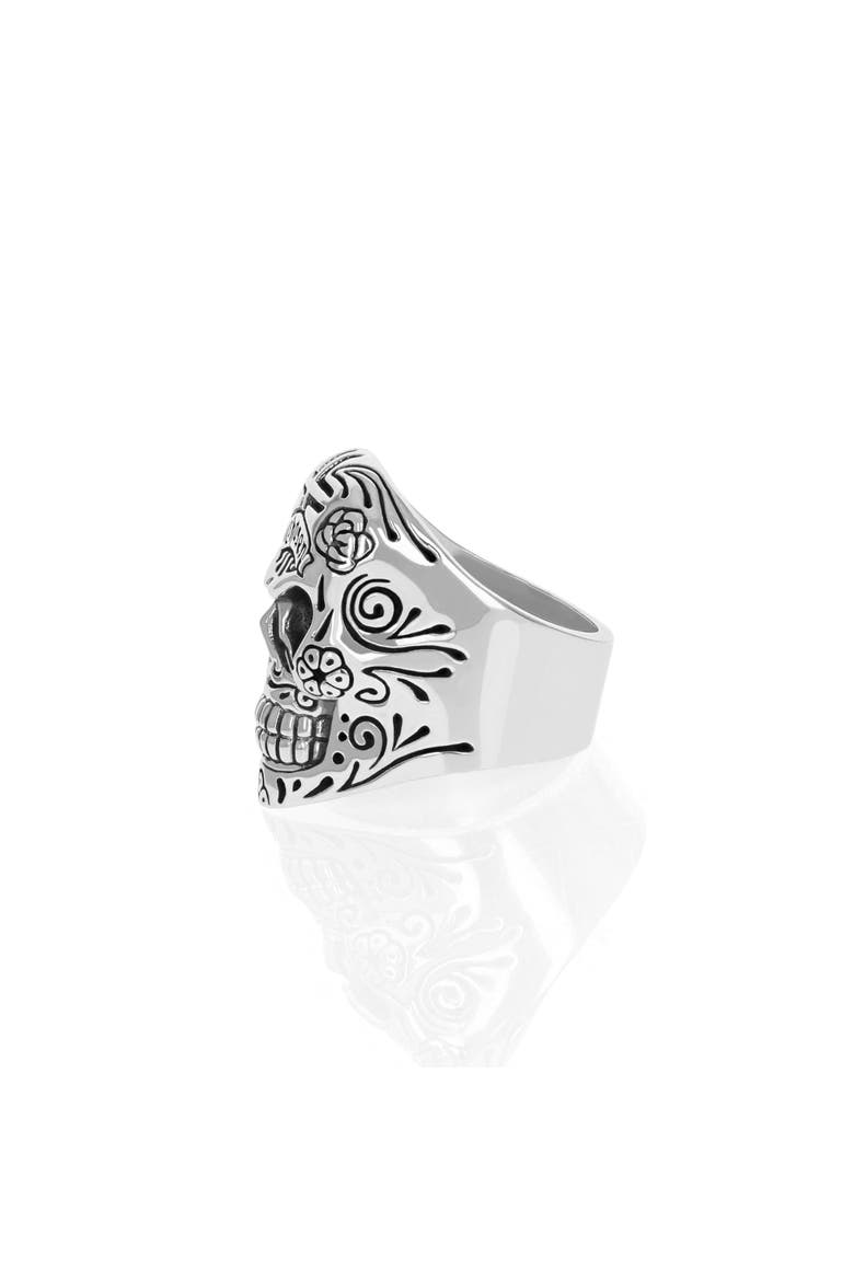 Skull Ring with Chosen Cross Detail - 20th Anniversary Edition, Alternate, color, Silver