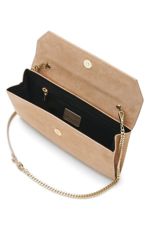 Lk Bennett Dora Suede Envelope Clutch In Trench Suede
