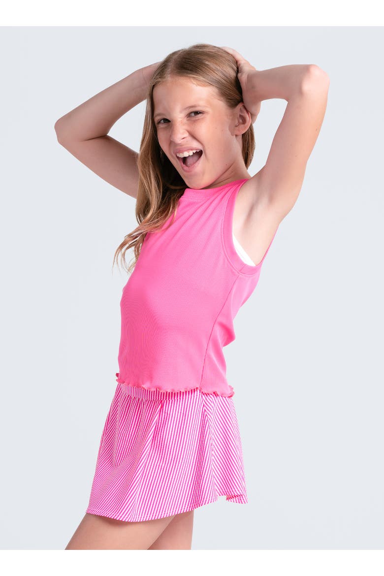 Girls Flutterline Tank, Alternate, color, Taffy