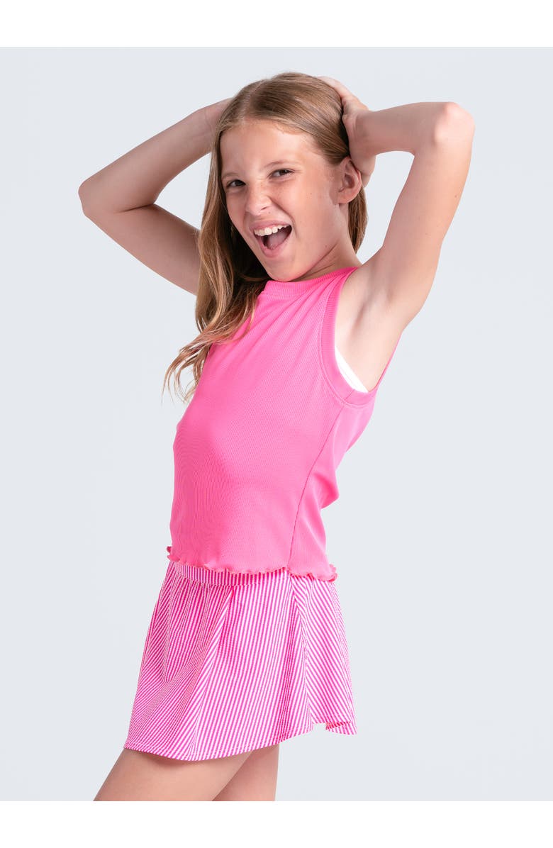 Lucky in Love Girls Flutterline Tank, Alternate, color, Taffy