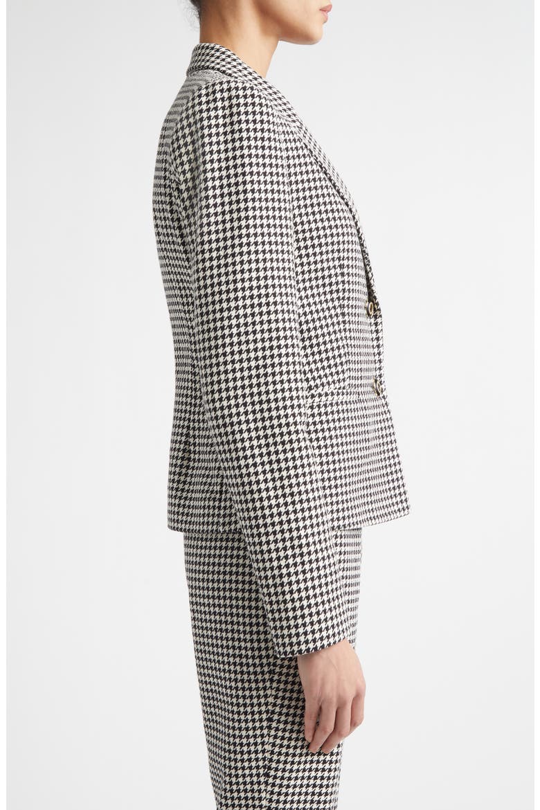 Vichy Houndstooth Cotton Blend Jacket, Alternate, color, BLACK/ ECRU