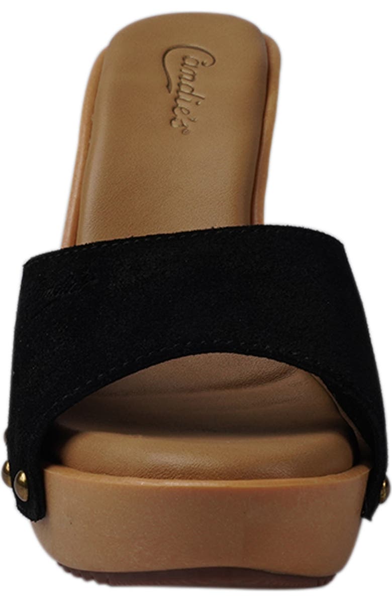 Candie's Viviana Platform Sandal, Alternate, color, Black Suede