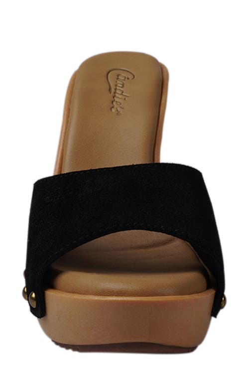 Candies Candie's Emiliana Platform Sandal In Black Suede
