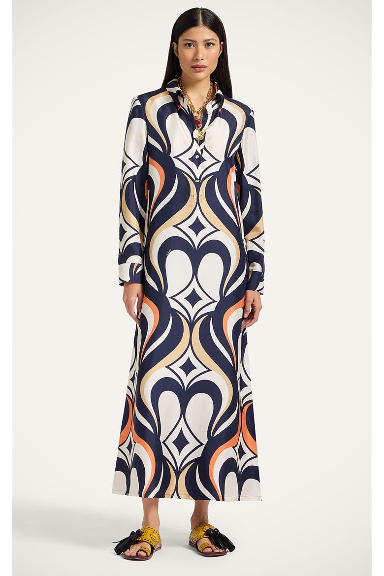 Chemise Swing Dress, Main, color, Jive Macro White