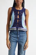 Ramy Brook Adriana Crop Cotton Crochet Vest