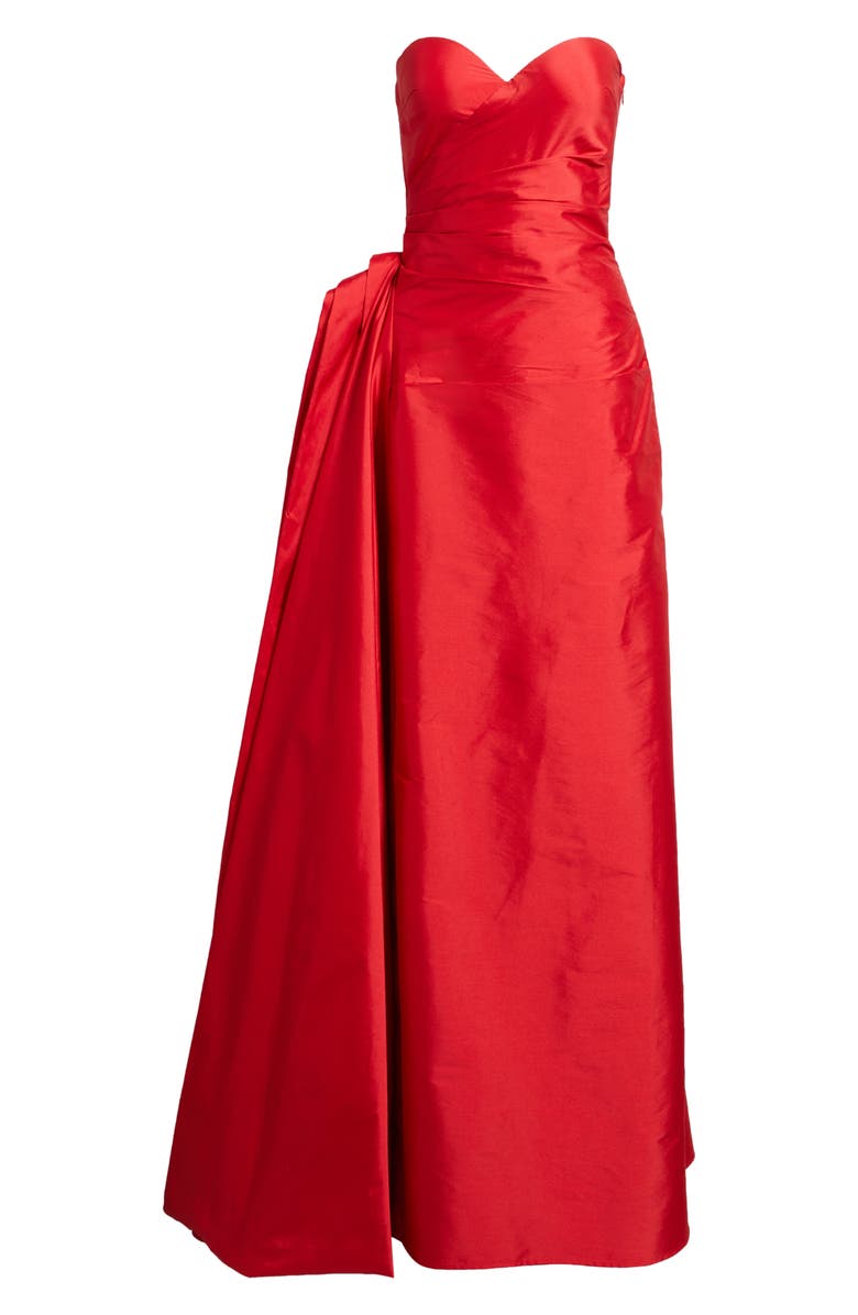 Chiara Boni La Petite Robe Lilya Strapless Taffeta Ballgown, Alternate, color, Passion