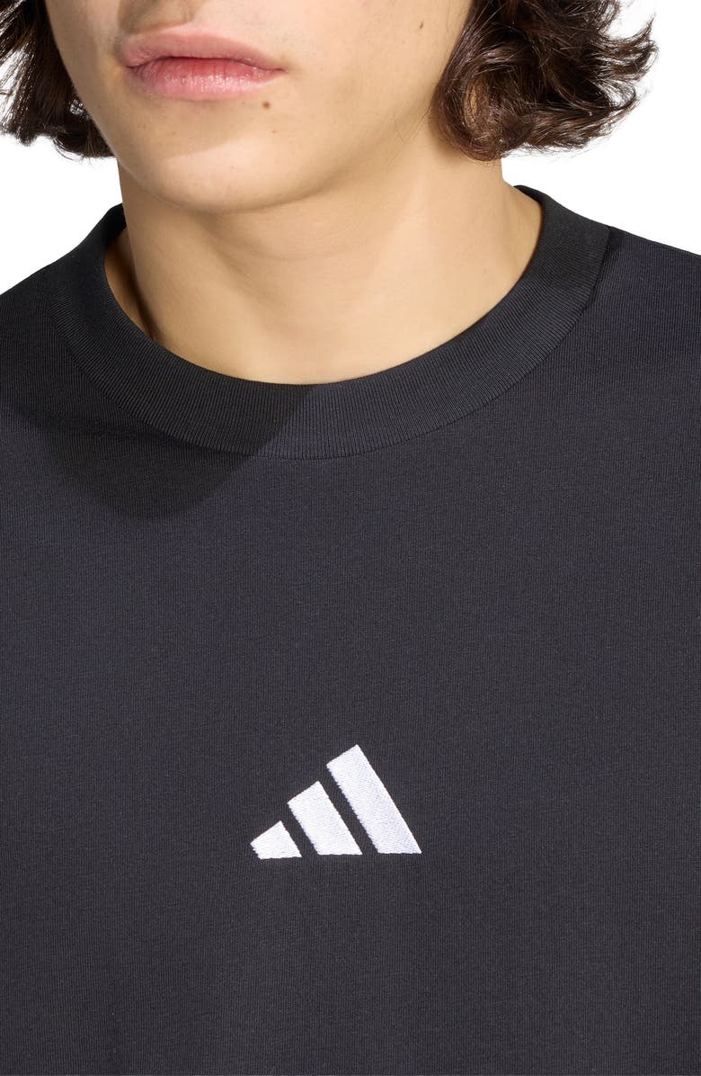 adidas 3-Stripes Tee, Alternate, color, Black/ Green/ White/ Scarlet