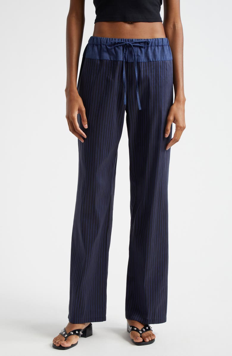 Paloma Wool Olga Stripe Linen Blend Drawstring Pants, Main, color, 
