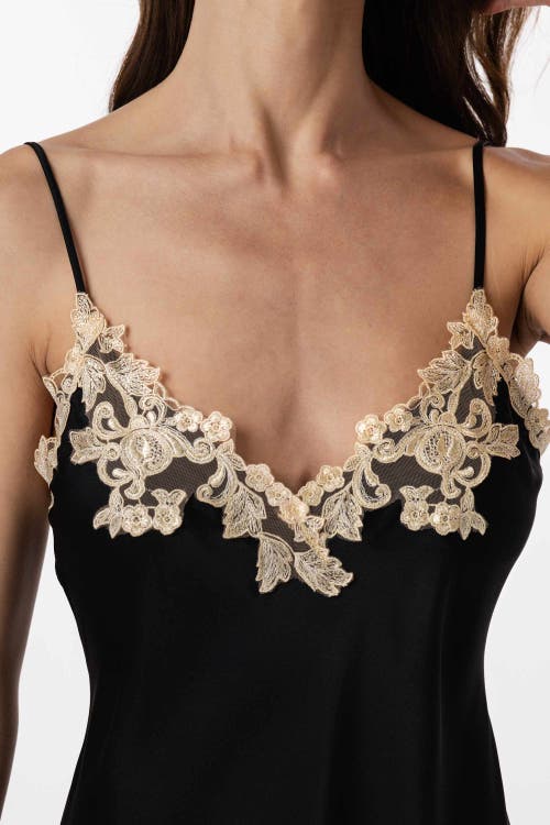 Silksilky Mulberry Silk V-back Lace Nightgown Slip Dress