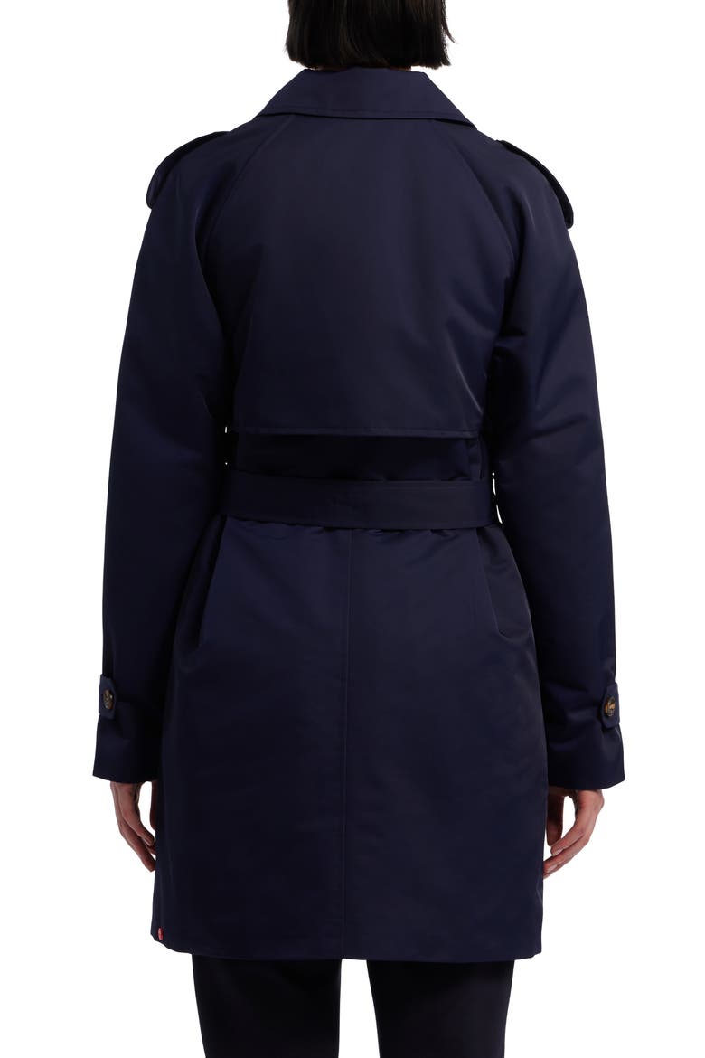 Stacy Water Resistant Trench Coat, Alternate, color, NAVY