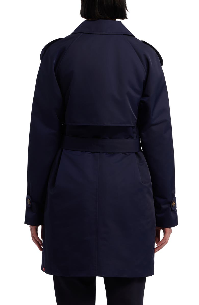 Hunter Stacy Water Resistant Trench Coat, Alternate, color, Navy