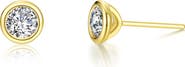 Lafonn Bezel Set Simulated Diamond Stud Earrings