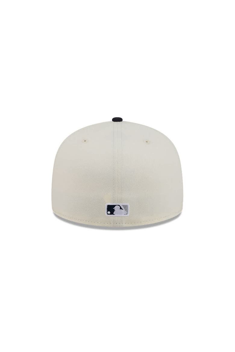 Men's New Era  Cream/Navy New York Yankees Bullpen Cart 59FIFTY Fitted Hat, Alternate, color, Cream
