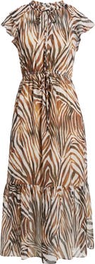 Julia Jordan Flutter Sleeve Midi Dress