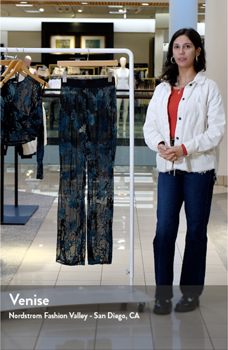 Embroidered Mesh Flare Pants, sales video thumbnail