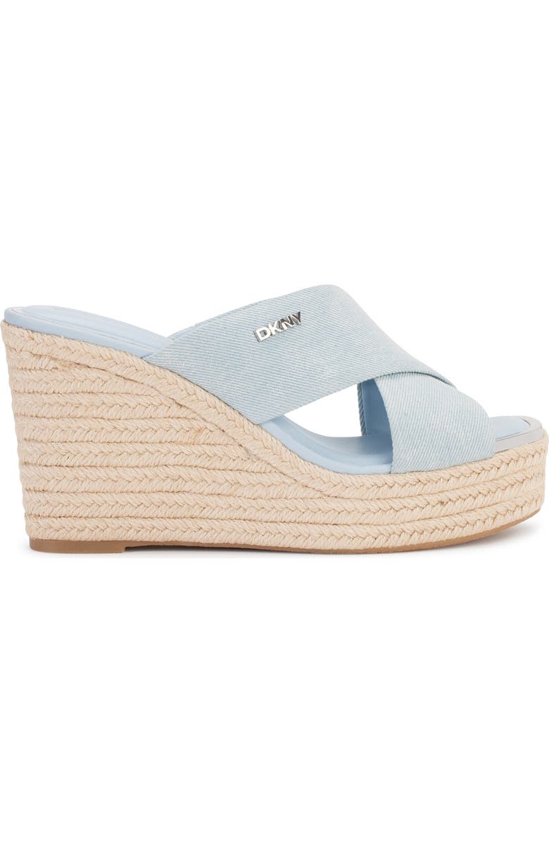 DKNY Maryn Espadrille Wedge Platform Sandal, Alternate, color, Light Blue