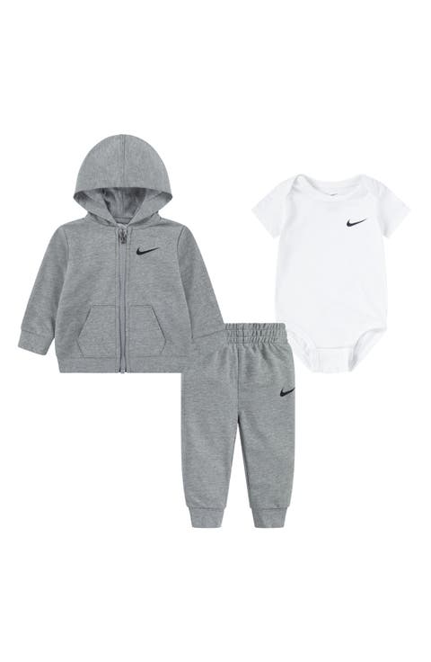 Zip Hoodie, Bodysuit & Joggers Set (Baby)