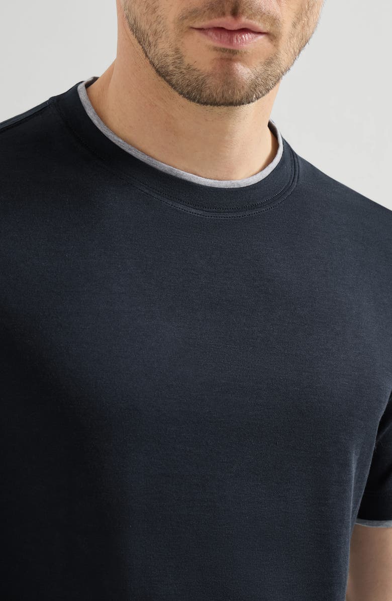Brunello Cucinelli Lightweight jersey T-shirt, Alternate, color, Cobalt