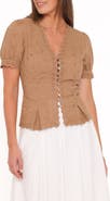 Petal & Pup Lorraine Eyelet Puff Shoulder Top