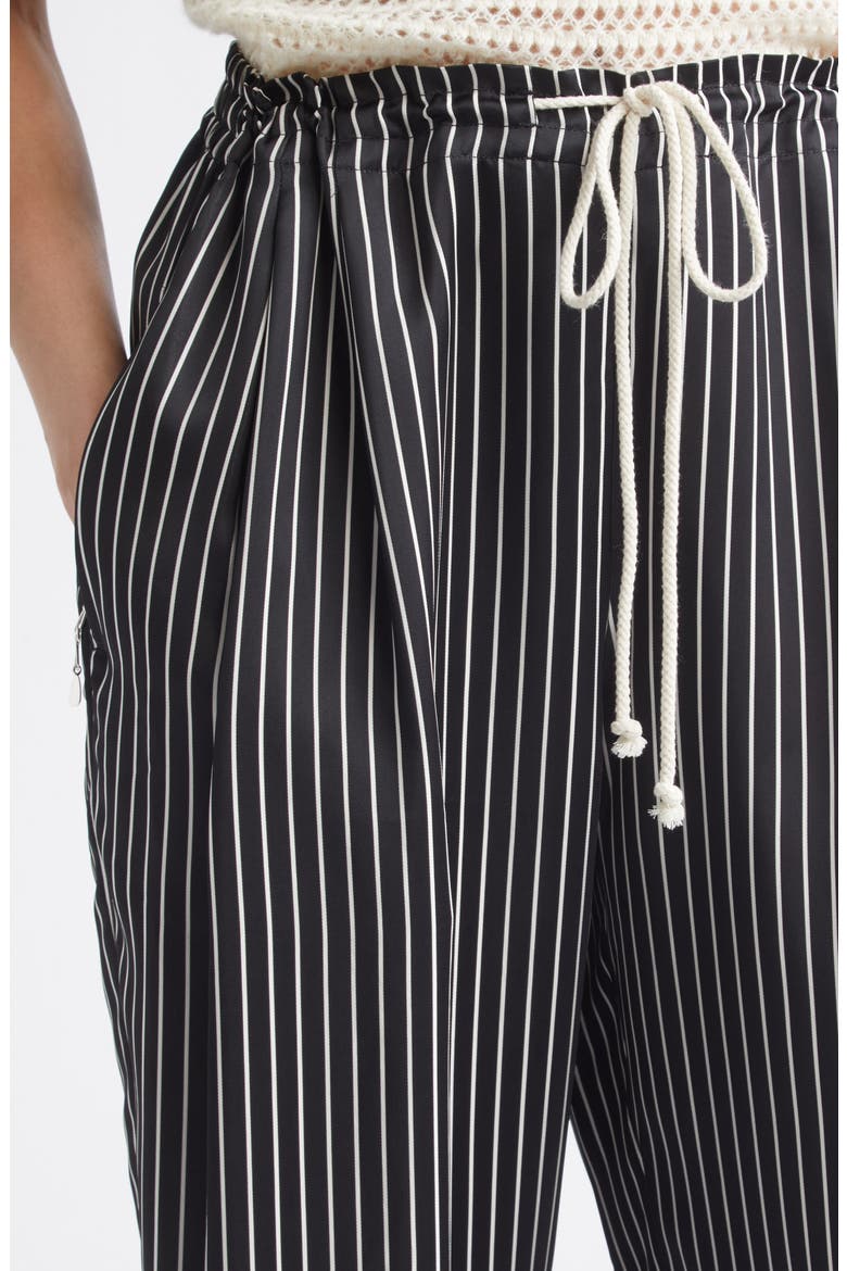 Balloon Drawstring Pants, Alternate, color, BLACK STRIPE