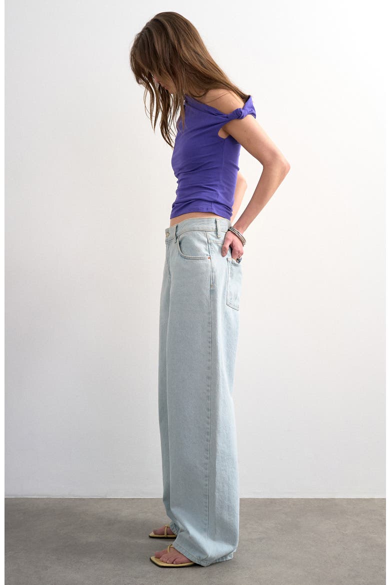Knot One-Shoulder Top, Alternate, color, PURPLE