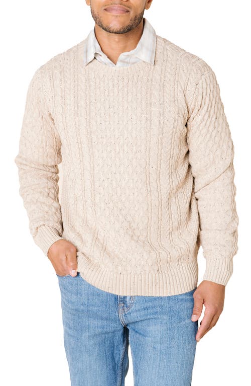Hope & Henry Organic Cotton Fisherman Sweater In Multi