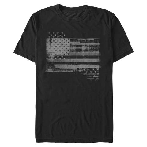 Men's Monochromatic American Flag Short Sleeve Graphic T-shirt