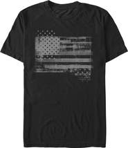 Lost Gods Men's Monochromatic American Flag Short Sleeve Graphic T-shirt