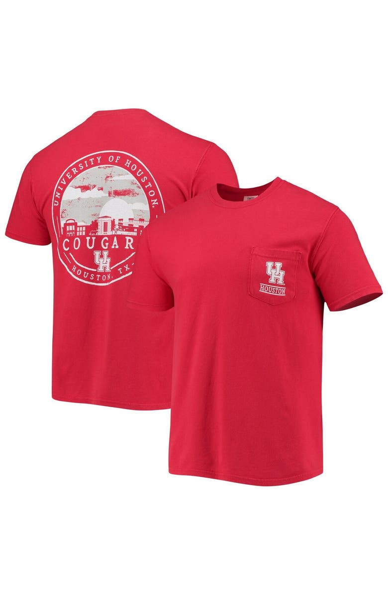 IMAGE ONE Men's Red Houston Cougars Circle Campus Scene T-Shirt, Main, color, Red