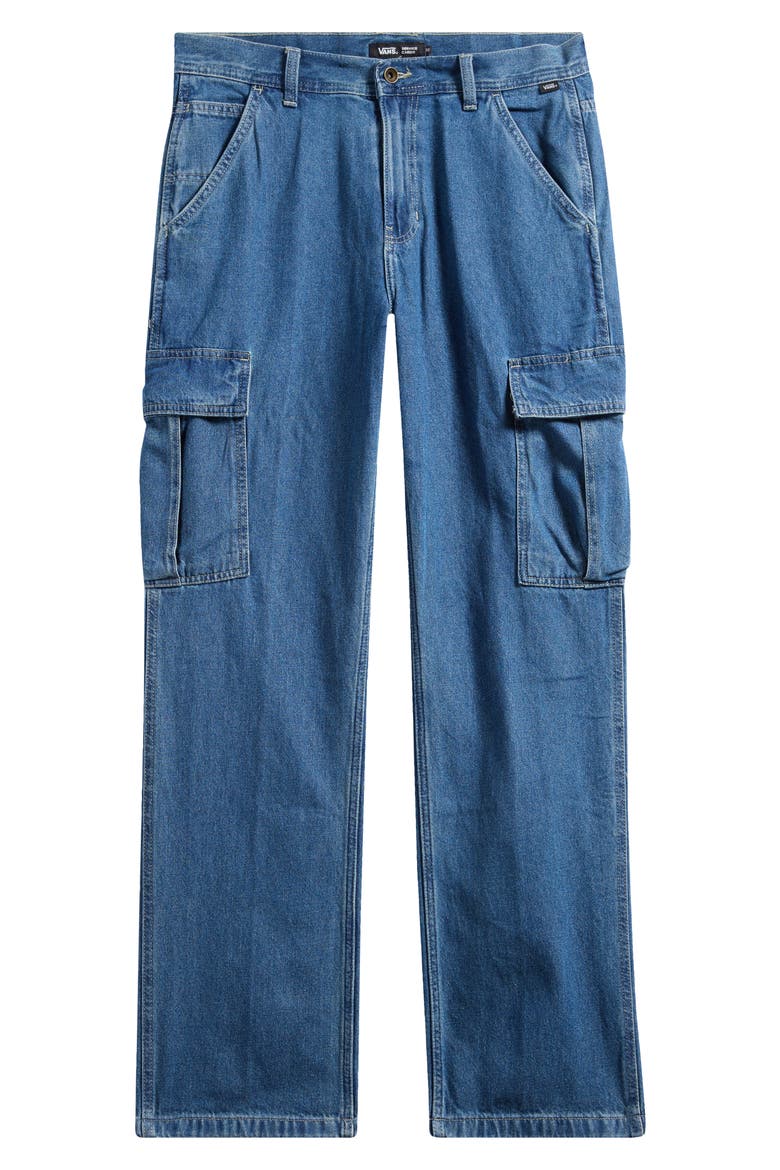 Service Cargo Relaxed Straight Leg Jeans, Alternate, color, VINTAGE INDIGO