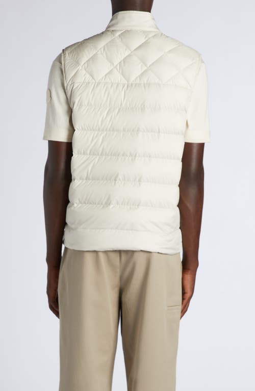 Shop Moncler Down Vest In Light Beige
