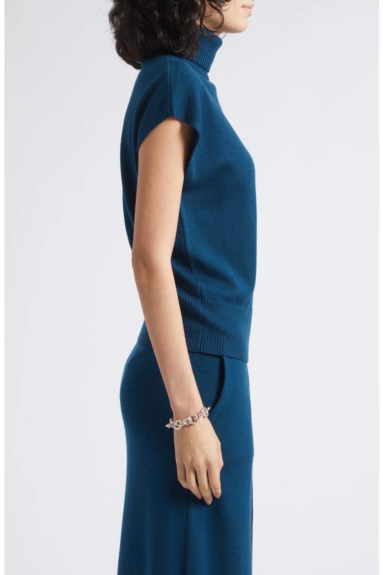 Natalie Wool Turtleneck Sweater, Alternate, color, DARK TEAL