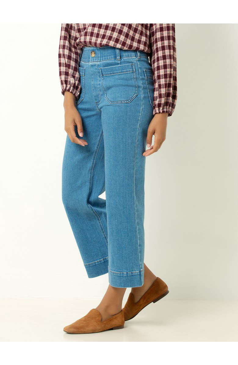 Single Stitch High Waist Crop Jean, Alternate, color, Sky Blue