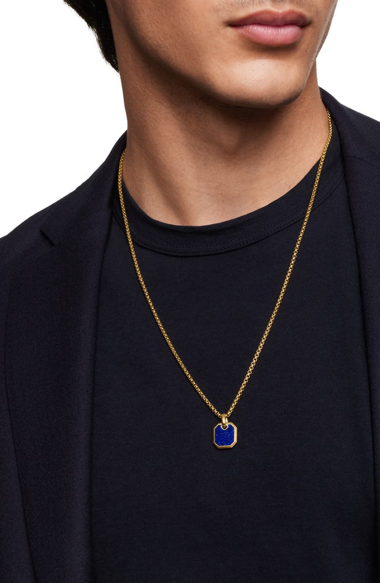 David Yurman Roman Lapis Lazuli Amulet in 18K Yellow Gold, Alternate, color, 18K Yellow Gold