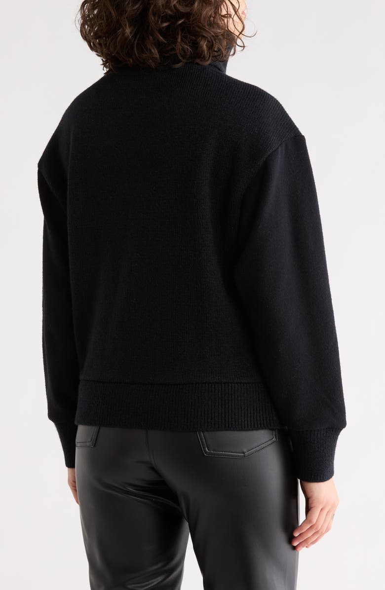 T Tahari Turtleneck Sweater, Alternate, color, Black
