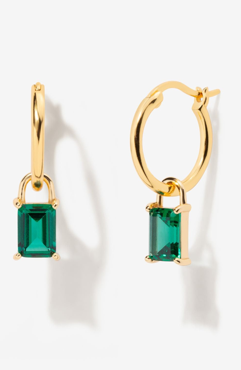 Iris Birthstone Hoops