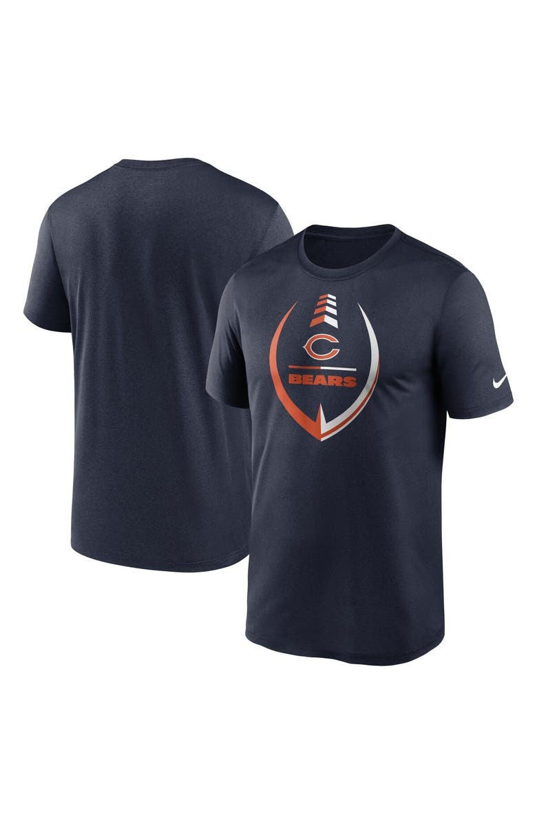 Nike Men's Nike Navy Chicago Bears Icon Legend Performance T-Shirt, Main, color, 