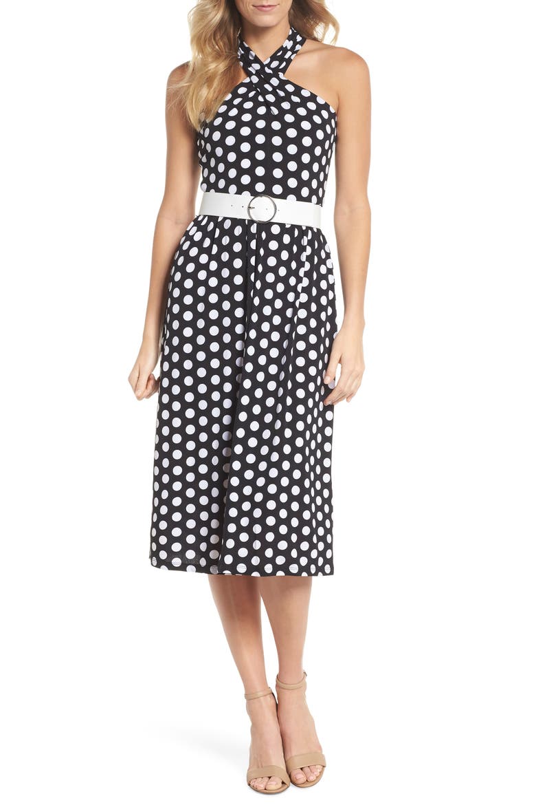 Dot Deluxe Halter Midi Dress video