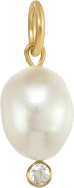 KOZAKH Freshwater Pearl & Cubic Zirconia Charm